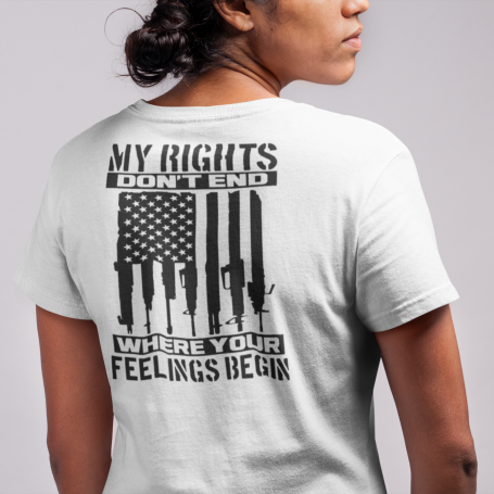 Second Amendment American Flag Rifle T-Shirt